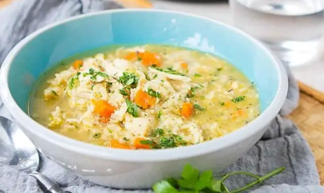 instant pot chicken rice soup