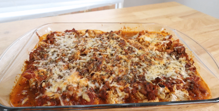 Keto Cauliflower Baked Ziti