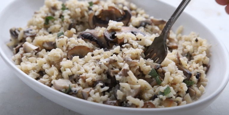 keto mushroom cauliflower risotto