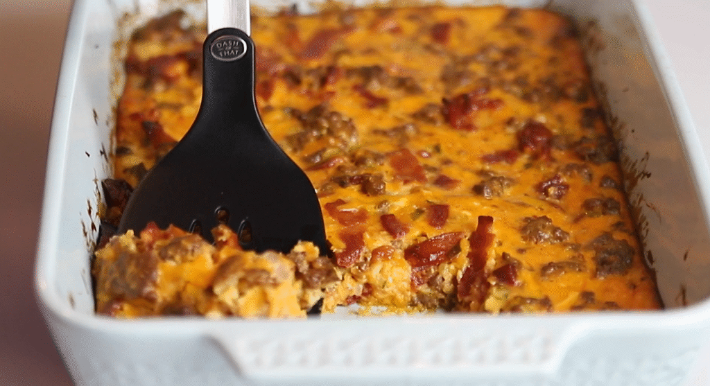 Keto Bacon Cheeseburger Casserole (Low Carb Bake)