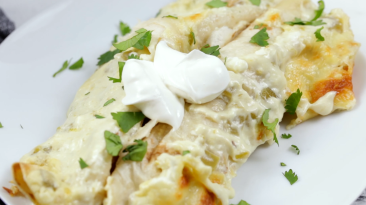 Keto White Chicken Enchiladas