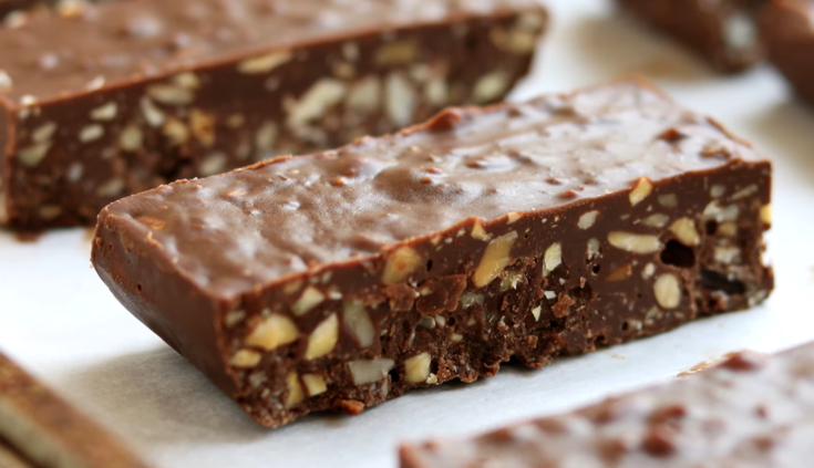 Keto Chocolate Crunch Candy Bars