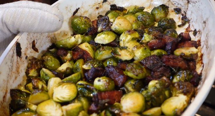 Maple Bacon Brussels Sprouts