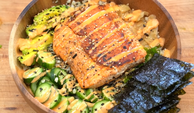 Easy Keto Sushi Rolls Bowl