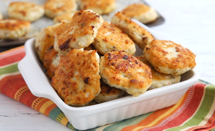 Keto Cheesy Chicken Fritters