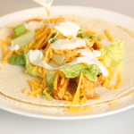 Keto buffalo chicken wrap