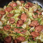 Keto Smoked Sausage and Cabbage Skillet
